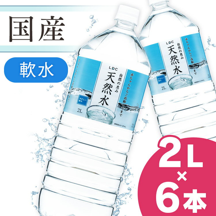 LDC 自然の恵み天然水 2L 6本 水 非加