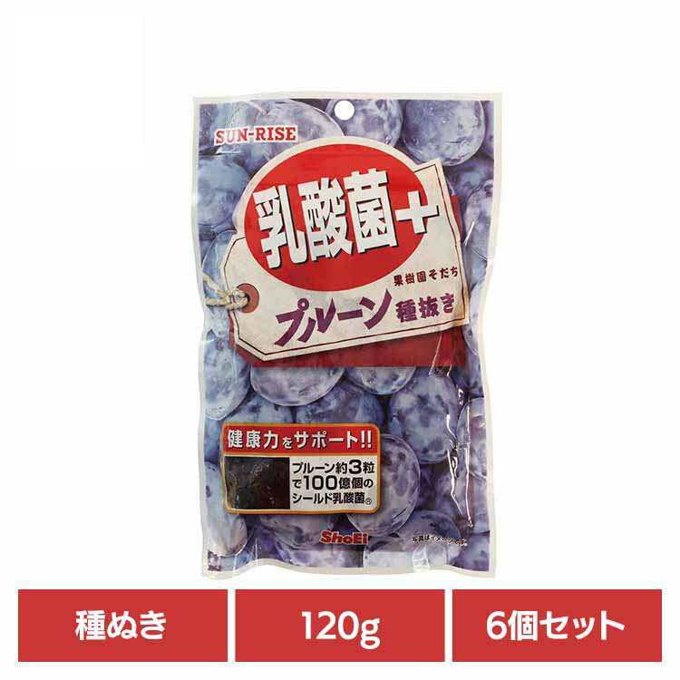 【6個】サンライズ　果樹園そだち　乳酸菌＋プルーン種ぬき120g 正栄食品 Shoei ドライフルーツ 国内製..