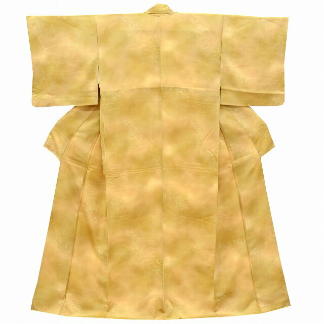 【中古】 小紋 リサイクル着物 身丈153.5cm 裄丈64.5cm 正絹 縮緬 こもん 雲文様 草花文様 茶系 裄Mサイズ 身丈Sサイズ [ 和服 着付け教室 お茶 女性 カジュアル 初詣 アウトレット きもの kimono 着物ひととき]