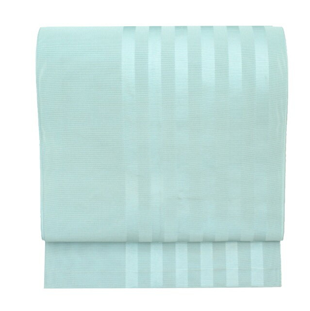 リサイクル 夏 名古屋帯 夏用 盛夏 夏帯 中古 リサイクル 帯 仕立て上がり 正絹 八寸 リサイクル帯 なごやおび 博多帯 緑色系 縞文様 特選逸品★★★★★【中古】【着物ひととき】mm1439b