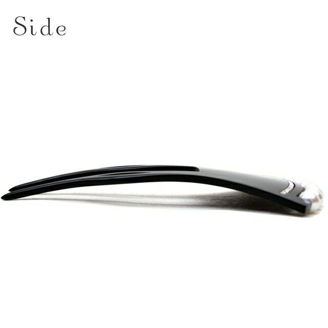 ＼ スーパーSALE限定×20％OFF ／ 簪 かんざし 黒留袖 訪問着 礼装用 フォーマル 髪飾り 振り袖 着物 日本製 黒 パール バチ型 sin7876-bob07 浴衣 ゆかた 彩小径