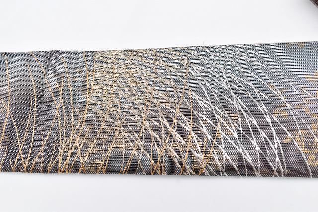 袋帯 リサイクル 正絹 フォーマル 礼装用 黒 白 黒留袖 カジュアル 仕立て上がり 結婚式 綴織 水草文様 銀 黒色系 mm3293b 【 送料無料 リユース 和服 結婚式 お祝い お茶会 パーティー 入学式 卒業式 お茶会 お茶席 茶道 着物 帯 kimono 通販 】