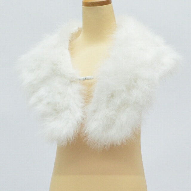 ショール ストール 振袖 リサイクル着物 フェザー 成人式 和装小物 白色系 良品★★★ kkb1767b 【中古】【着物ひととき】