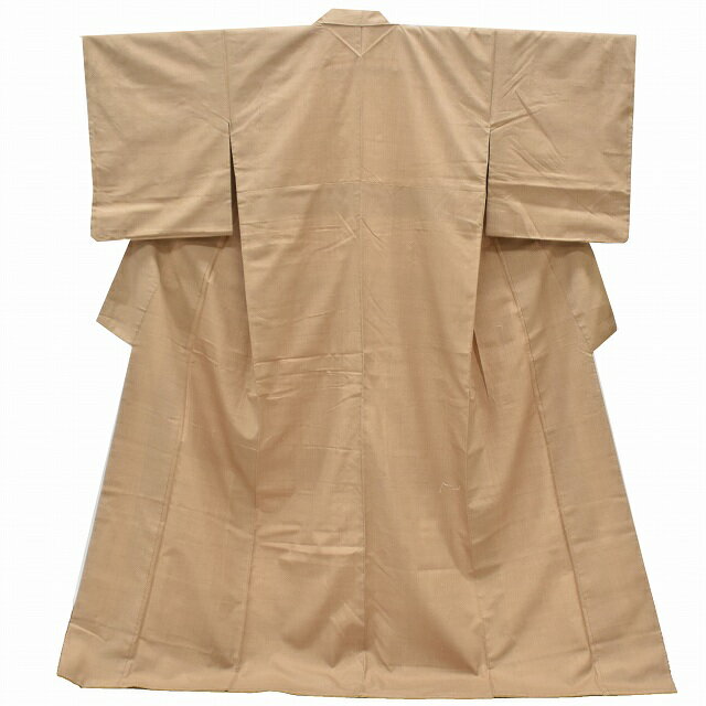 結城紬 正絹 美品 茶系 大きめ リユース アンティーク 着物通販 きもの kimono