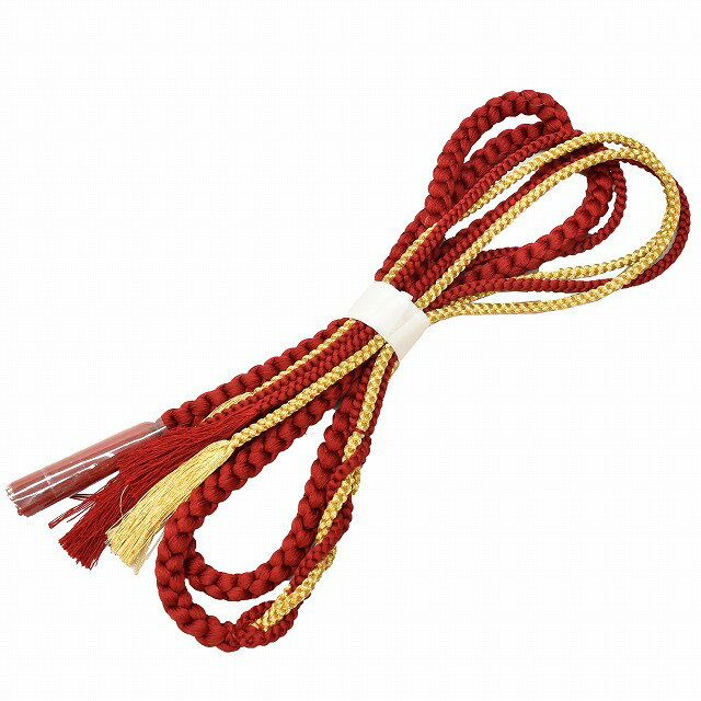 【中古】 帯締め 単品 正絹 丸組 中古 振袖用 おびじめ 着物 赤色系 良品★★★ 着物 中古 帯 リサイクル [ 和服 成人 卒業式 お祝い 結婚式 パーティー 謝恩会 初詣 アウトレット きもの kimono ] kkb2648b