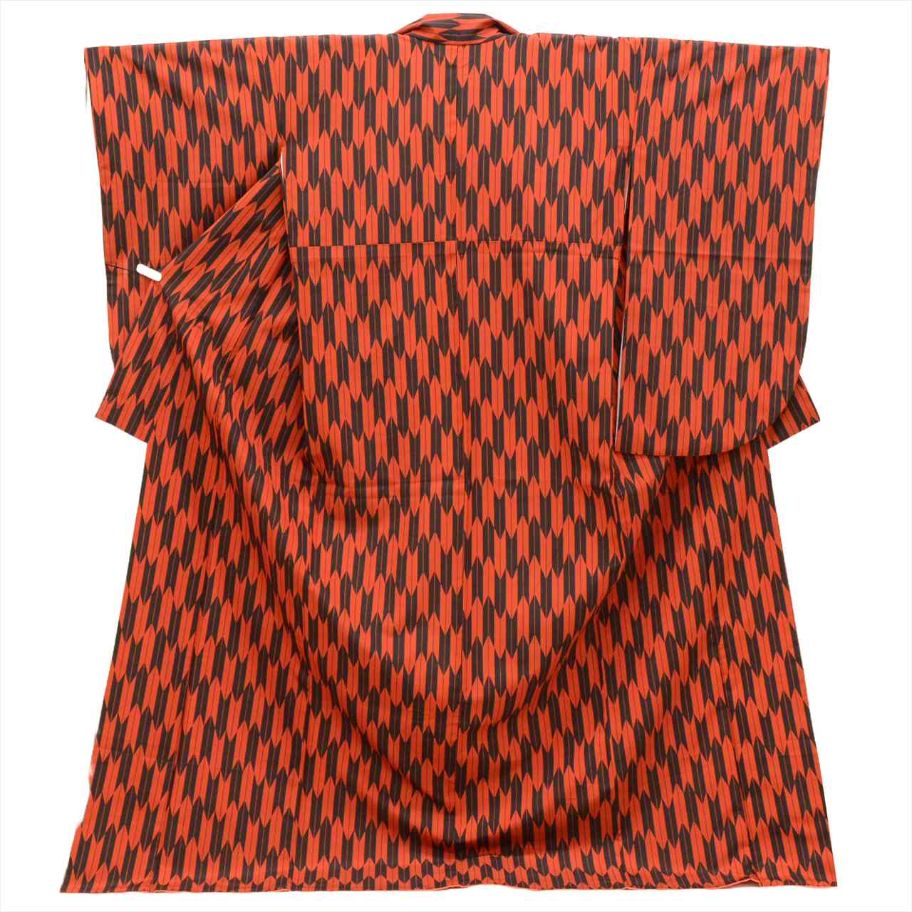 ＼最大15%OFF+P5倍／ 【中古】 二尺袖 化繊 美品 小振袖 身丈171cm LL 裄67.5cm リサイクル着物 茶色系 矢絣文様 袴 卒業式 レディース tt1503b[ 和服 成人 卒業式 お祝い 結婚式 パーティー 謝恩会 初詣 アウトレット きもの kimono ]