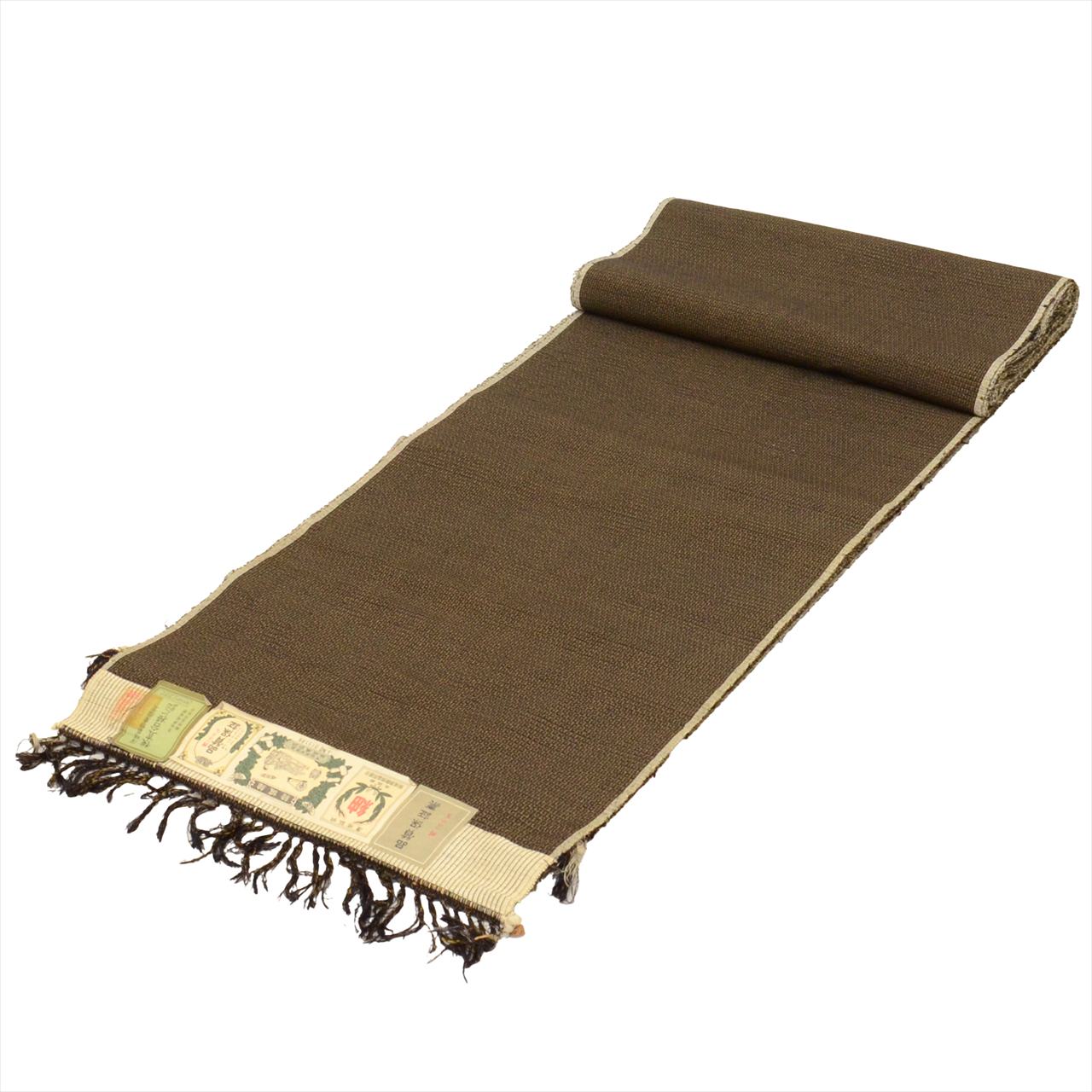 結城紬 正絹 アンサンブル 反物 リサイクル着物 証紙あり 茶色系 亀甲絣文様 男物 着物 メンズ 生地 和装小物 kkb3685b