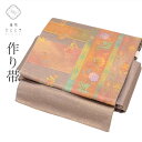 【中古】 袋帯 正絹 作り帯 付け帯 美品 仕立て上がり リサイクル帯 紫色系 花文様 二重太鼓 お太鼓柄 螺鈿 金彩 tt2736b [ 帯 留袖 訪問着 付...