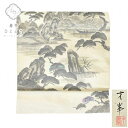 【中古】 袋帯 振袖用 フォーマル 礼装用 カジュアル リサイクル 黒 夏用 白 正絹 結婚式 仕立て上がり 風景文様 白色系 螺鈿 落款付 mm0657b 夏...