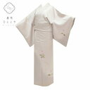 【中古】 訪問着 中古 身丈162.8cm 裄丈65.4cm リサイクル着物 正絹 仕立て上がり 付下げ 袷 M L グレー色系 花文様 特選逸品 [ 和服 入...