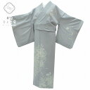【中古】 リサイクル着物 身丈162cm 裄丈67cm 付下げ 夏物 正絹 仕立て上がり 絽 盛夏 L ちょっとふくよかL グレー系 桔梗文様 特品 [ 着物 ...
