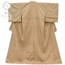 【中古】 リサイクル着物 身丈166.8cm 裄丈65cm 結城紬 正絹 仕立て上がり 未使用品 つむぎ 美品 LL ちょっとふくよかL 茶系 特品 [ 着物 ...