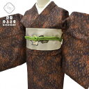 【中古】 小紋 リサイクル着物 名古屋帯 セット 正絹 仕立て上がり 帯締め付き 綴れ織り 袷 コーディネート 身丈149cm 裄63.2cm SS ちょっとふ...