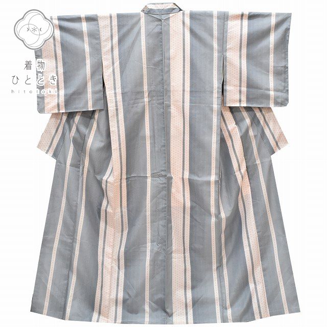 Rakuten - 【中古】 大島紬 着物 正絹 リサイクル 身丈158cm 裄丈63cm 仕立て上がり つむぎ M グレー系 麻の葉文様 【 紬 紬の着物 リサイクル紬 正絹 袷 紬 着物 中古 古着 アウトレット 送料無料】rr1069b