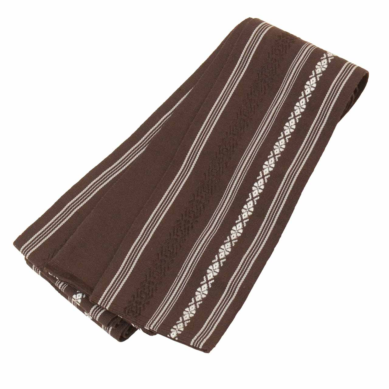 リサイクル着物 着物ひととき 中古の【スーパーSALE★20%OFF】【中古】 男性 帯 メンズ 角帯 交織 良品 全通柄 献上柄 未仕立て（着用可能） セミフォーマル 浴衣 紋付袴 紬 小紋 無地 （浴衣） 花火大会 お祭り リユース kkb4472｜アングル2