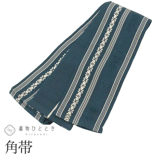 乐天商城 - 【中古】 男性 帯 メンズ 角帯 正絹 絹 博多織 博多帯 特品 全通柄 献上柄 未仕立て（着用可能） セミフォーマル 浴衣 紋付袴 紬 小紋 無地 花火大会 お祭り 黒紋付 無地着物/袴スタイル 式典 結婚式 リユース kkb4573