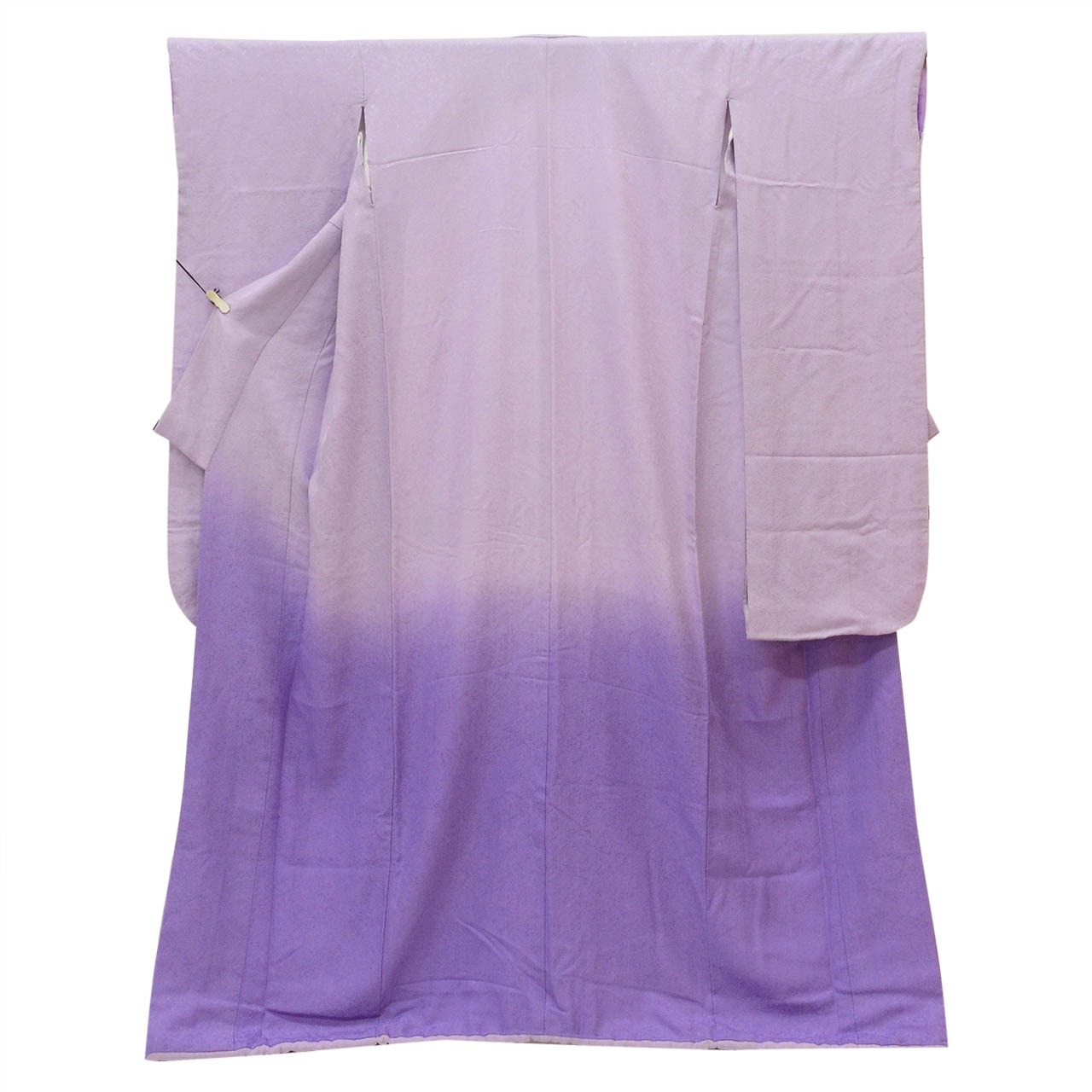 リサイクル着物 着物ひととき 中古の【15%OFF】【中古】 色掛下 掛下帯 リサイクル着物 花嫁衣裳 正絹 絹 Mサイズ 袷 特品 仕立て上がり 身丈183.5cm 裄丈66.4cm 金糸 紫 広衿 比翼付き ぼかし SILK シルク リユース vv1409｜アングル3