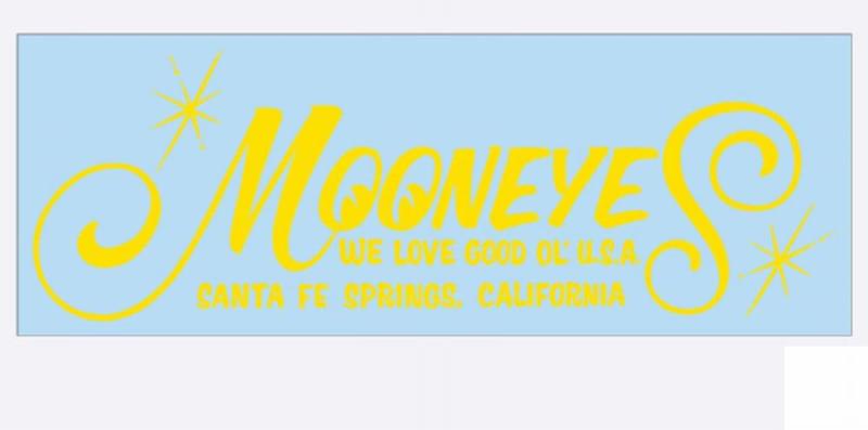 ムーンアイズ MOONEYES ムーンアイズ ロゴ 抜き ステッカー 転写 イエロー DM-189 YE