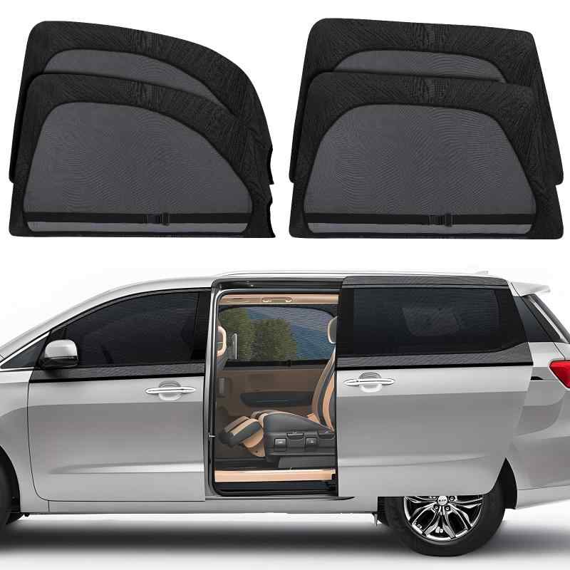 ZATOOTO 車用 防虫ネット スライドドア用 網戸 通気 虫よけ 遮光 車中泊 メッシュ WS103