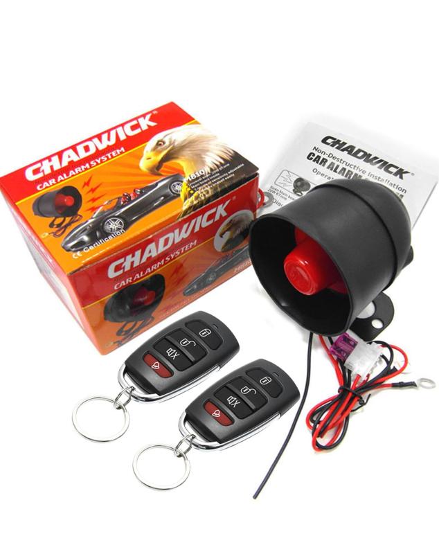 CHADWICK カーアラーム DC12V対応 6段階感度調整 20W大音量サイレン リモコン付き TELEC認証 日本語取扱説明書 防犯 セキュリティ