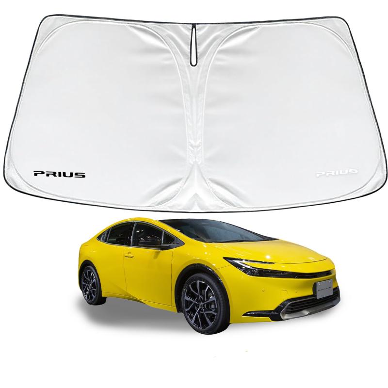 【InnoWave】サンシェード車 新型 プリウス 60系 PRIUS 5代目 2023年-現行 車用サンシェード 断熱 UVカット 紫外線カット 暑さ対策 収納袋付き 簡単取付 プライバシー保護 車用グッズ(3)
