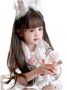 Oshare Kids ウイッグ キッズ向け ドル用 カツラ セミロング カール ガールズ 子供 オールフルウィッグ ふわふわ ぱっつん 空気感 シースルーバング 前髪 可愛い girl wig 軽量 仮装 七五三 発表会