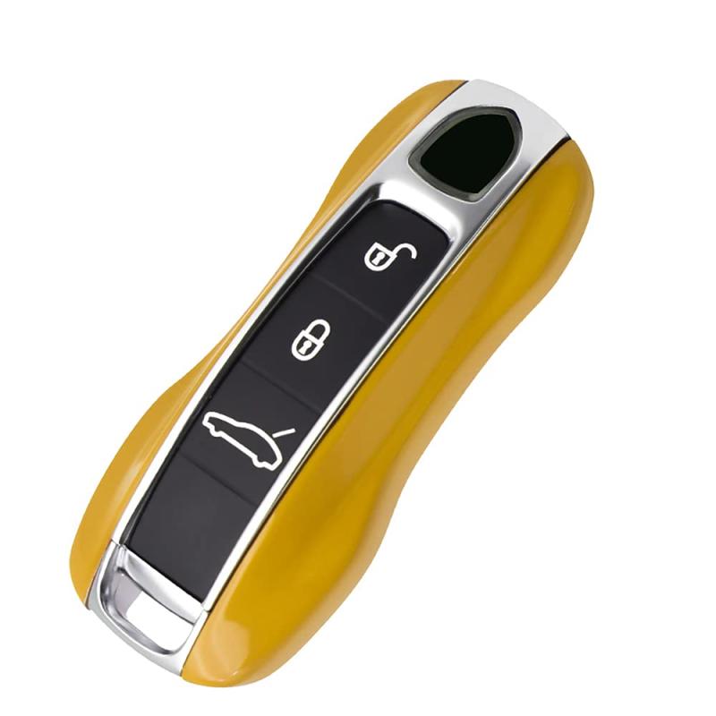 ポルシェ キーケース スマート キーカバー ABSプラスティック 金属光沢 キーホルダー オシャレ 高級 防..