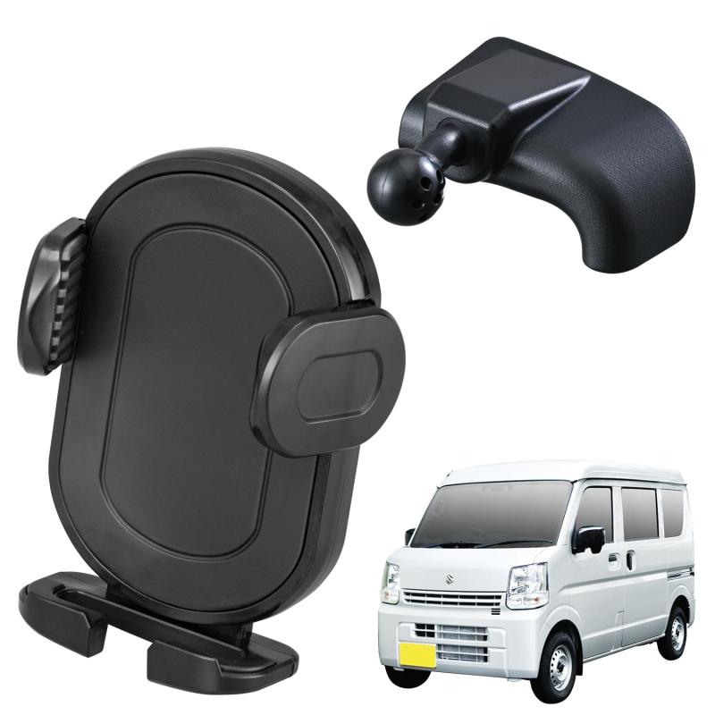 セイワ(SEIWA) 車種専用品 車種専用品 スズキ エブリイ（DA17V) / エブリイワゴン（DA17W)専用 スマートフォンホルダー IMP370 専用マウント＆スマホホルダーセット 専用設計 工具不要 簡単取り付