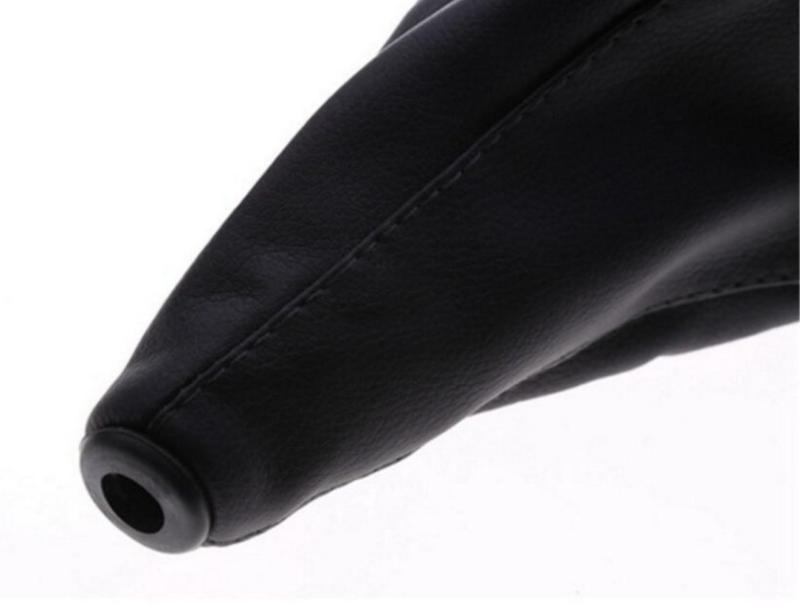 ［ドナリー］レザー シフトブーツ サイドブレーキ カバー ブラック 汎用