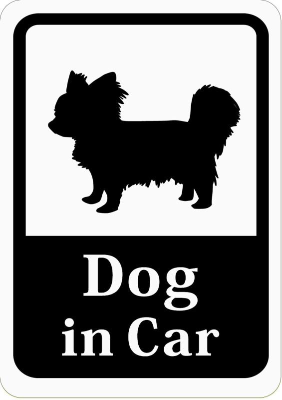 [CraftBunny®] Dog in Car 「チワワ」 車用ステッカー （再剥離ステッカー） s17r