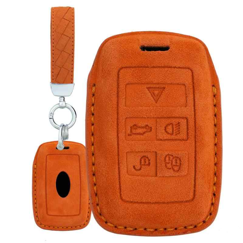 TECART ランドローバー専用 キーケース 5ボタン キーバッグ レザー 全面保護 手触り快適 キーシャル レ..