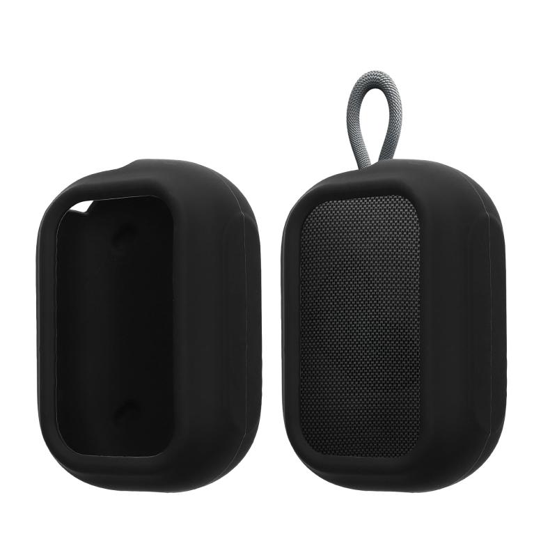 kwmobile soundcore Select 4 Go Ultra/Select 4 Go対応 ケース - 保護ケース スピーカー 耐衝撃 ソフト シリコン - 黒色