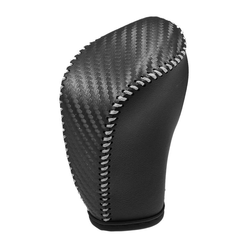 A ABSOPRO ギアシフトレバーカバー 内装ギアシフトノブトリム Nis sanに対応 Altima Armada Frontier Kicks Sentraに対応 2020-2023に対応 ブラック グレーステッチ付き 1個入り