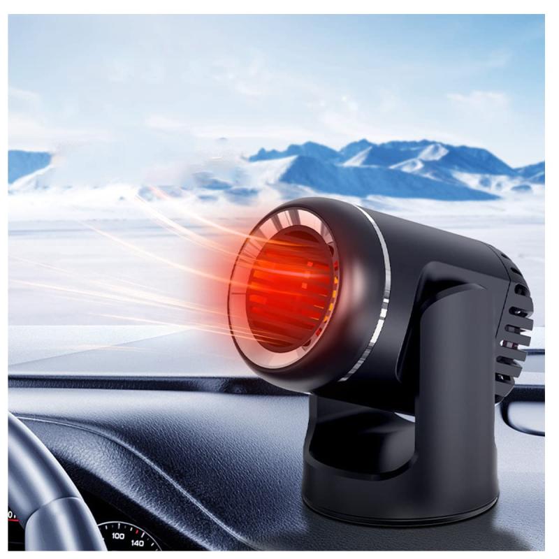 車載ファンヒーター カーヒーター 除霧器 車用ヒーター 12/24V 150W/200W 3秒の急速加熱 2in1冷熱両用 2速調節 360°回転 静音 上下に調整 温風機 車載暖房機 省エネ 暑さ 寒さ対策 シ ポータブル 車