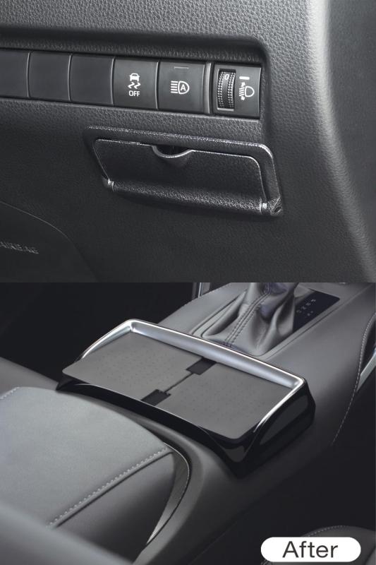 槌屋ヤック(Tsuchiya Yac) 車種専用品 80系 ハリアー 専用 コンソール トレイ ビルトイン ETCカバー セット SY-HR15 SY-HR16