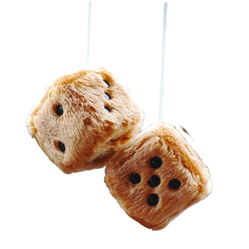 HAPPYSUGAR 車 飾り サイコロ ルームミラー用 ハンギングぬいぐるみ 吊り下げアクセサリー 2個セット