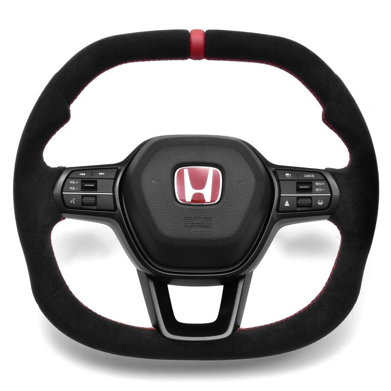 LANBO シビック FL1/4/5 2021(R3).9- （TYPE-R OK) オリジナルリアルカーボンステアリング スクエアタ..