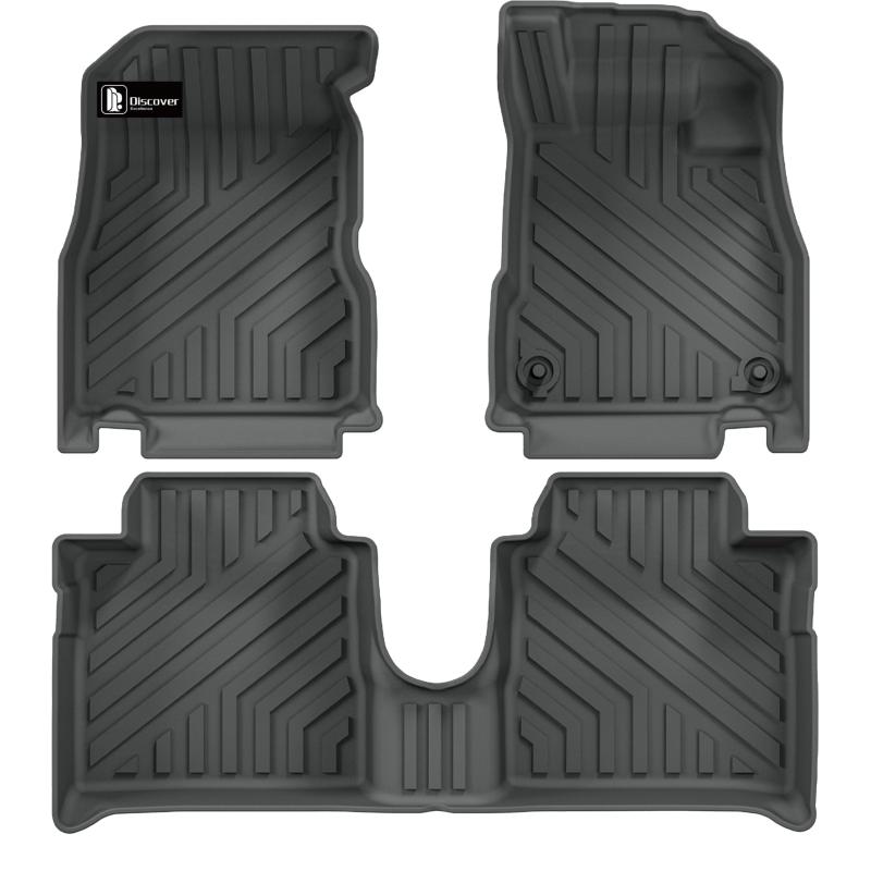 D.E.3Dトランクマット 用のニッサン ノート E12 TPEラバー ラゲッジ マット 水で流せる 滑り防止 防水（用のNISSAN NOTE E12 前期 年份:2012.9~2020 1列目+2列目）