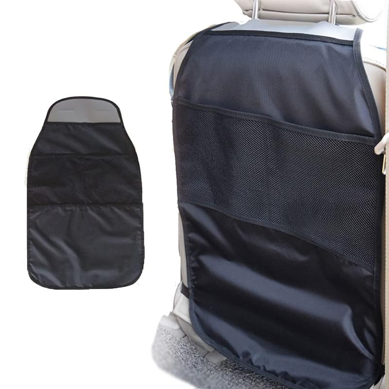 【Lino Ulu】車用座席シートx汚れをしっかりガードx便利な収納ポケットx取付簡単x撥水加工で掃除楽々【収納ポケットxゴムバンド付きxヘッドレストがしっかり固定】キックガード 車