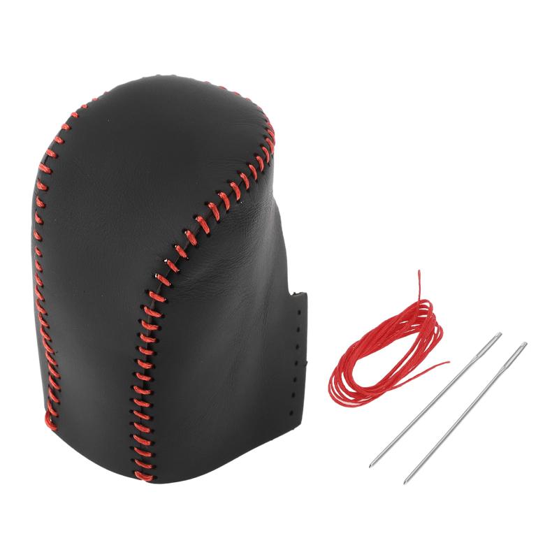 ACROPIX ギアシフトノブカバー スティックシフトハンドルプロテクター Hondaに対応 HR-Vに対応 23-24 ブラック レッド フェイクレザー 1個 滑り止め 車