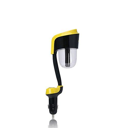 REMAX 車専用加湿器 USBポート2個付き イエロー×ブラック 008184
