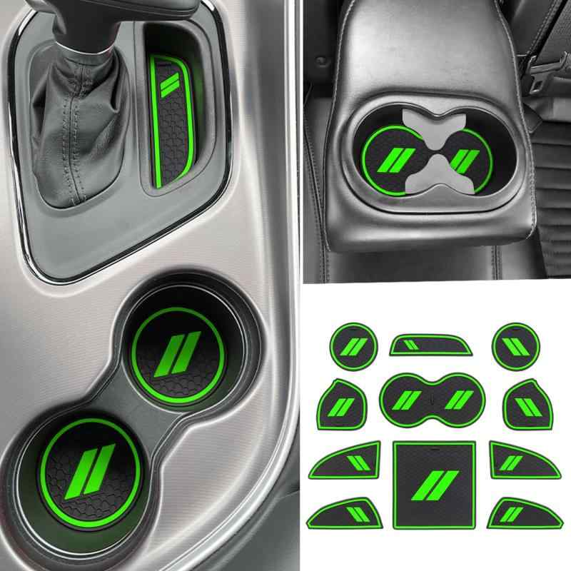 REMOCH ほこり防止ライナー ダッジ チャレンジャー アクセサリー用 2015-2022 カスタムカップホルダーインサート インテリア センターコンソールラ...