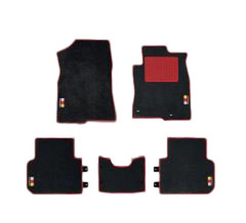 無限 (MUGEN) スポーツマット FL4 ブラック×レッド 1台分5枚セット 08P15-XNR -K2S0-RD(2)