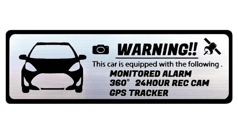 【アクア 専用】 NHP10系 後期 セキュリティ ステッカー 車 防犯 高級車 VIP 24時間監視 GPSトラッカー 盗難防止
