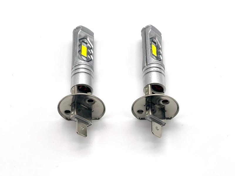 bubulu LED H1 12V/24V ヘッドライト フォグランプ バルブ 車検対応 汎用 車 高輝度 55W 6000k 爆白 ホワイト (2個セット)