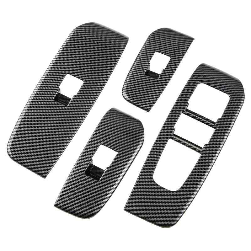 日産 ノート E13向け ドアスイッチ パネル NOTE e13 e-POWER用 デジタルカーボン調 ウィンドウスイッチパネル 専用車用インテリアパネル 4枚セット 内装パーツ 保護カバー 汚れ防止 gohantee