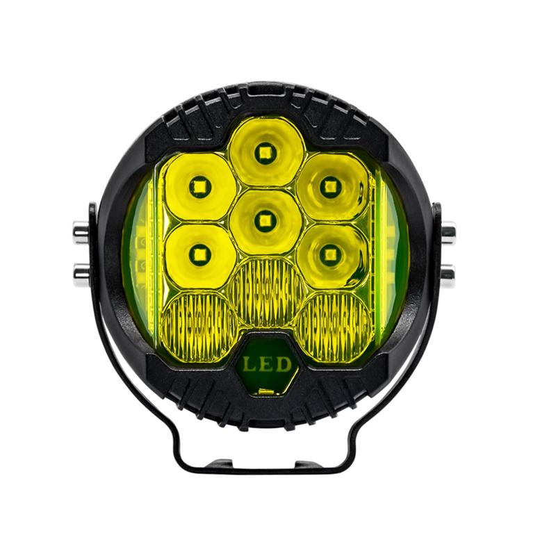 Xtahdge 2PCS 3インチ LED ドライビングライト 75W 15000LM 作業灯ポッド スポットフラッドコンボビーム フォグランプ オフロードドライビングライト IP67 防水 ホワイト/イエローライトは常に明る