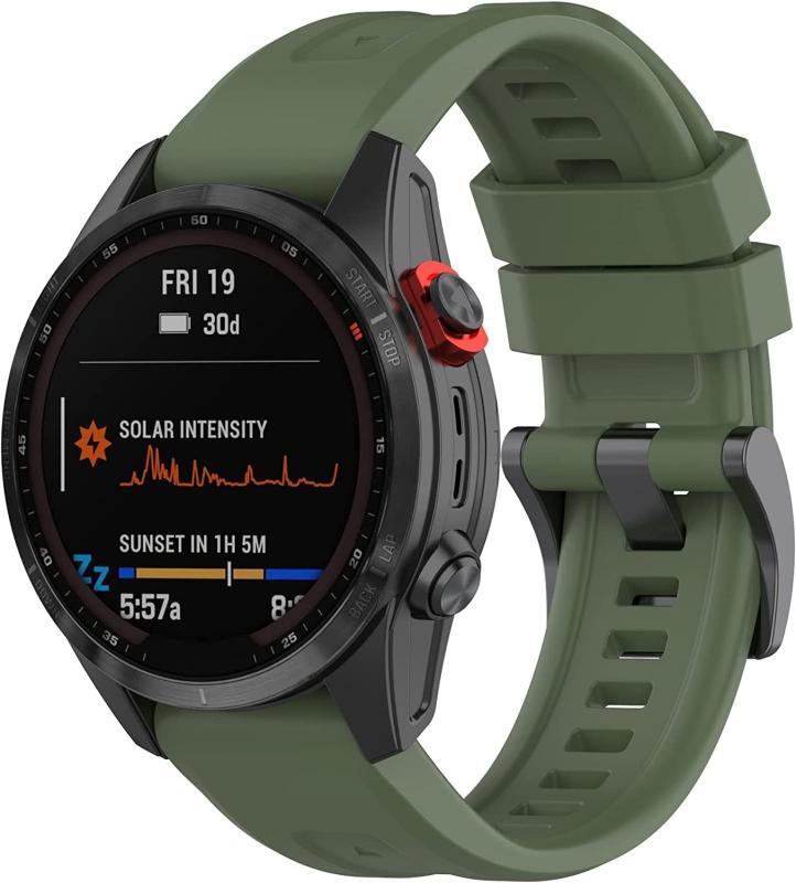 Haotop シリコンストラップ バンド 26mm Compatible for Garmin Fenix 7X/Fenix 7X Solar/Fenix 6X/Fenix 6X Pro/Fenix 6X Sapphire/Fenix 5X Sapphi