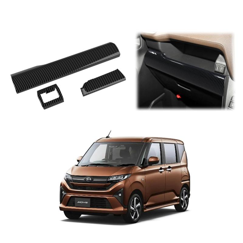 TADOKAPATU ダイハツ 新型 ムーヴ LA850S LA860S 専用 コンソールパネルカバー センターパネル ガーニッシュ プロテクター センターエアコンエアアウトレットトリムフレーム 傷防止 ABS素材 3PCS MOVE