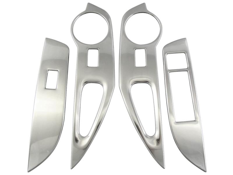 BRIGHTZ カローラクロス 10 11 15 ステンレスウィンドウスイッチカバー 4PC サテンシルバー 【 WIN－SWI－049 】 ZSG10 ZVG11 ZVG15(2)